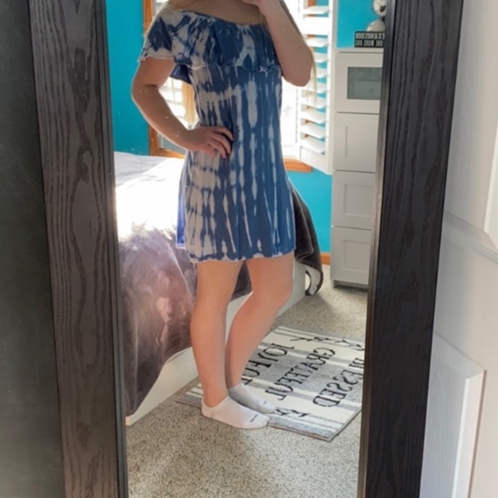 Style Envy Blue Tie-dye Dress